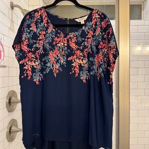 Market and Spruce Zayit Zip Back Top, size XL NWT